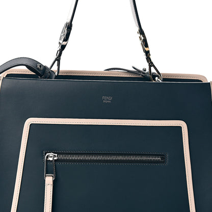 Fendi Vitello Century Opaco F is Fendi Bi-Color Regular Runaway Satchel Amazzonia Camelia 8 of 10