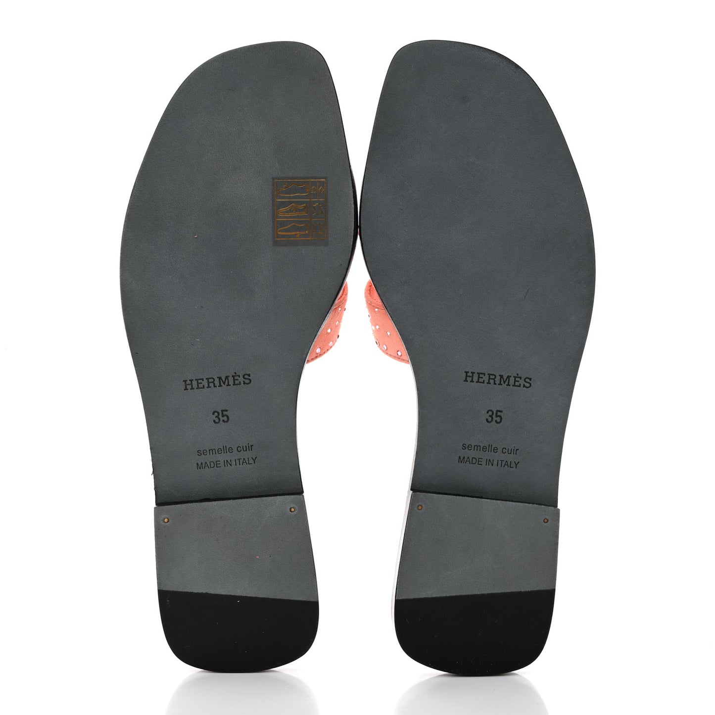 Suede Goatskin Crystal Oran Sandals 35 Orange Joey