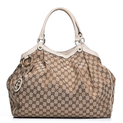 Gucci Monogram Large Sukey Tote Off White 1 of 15