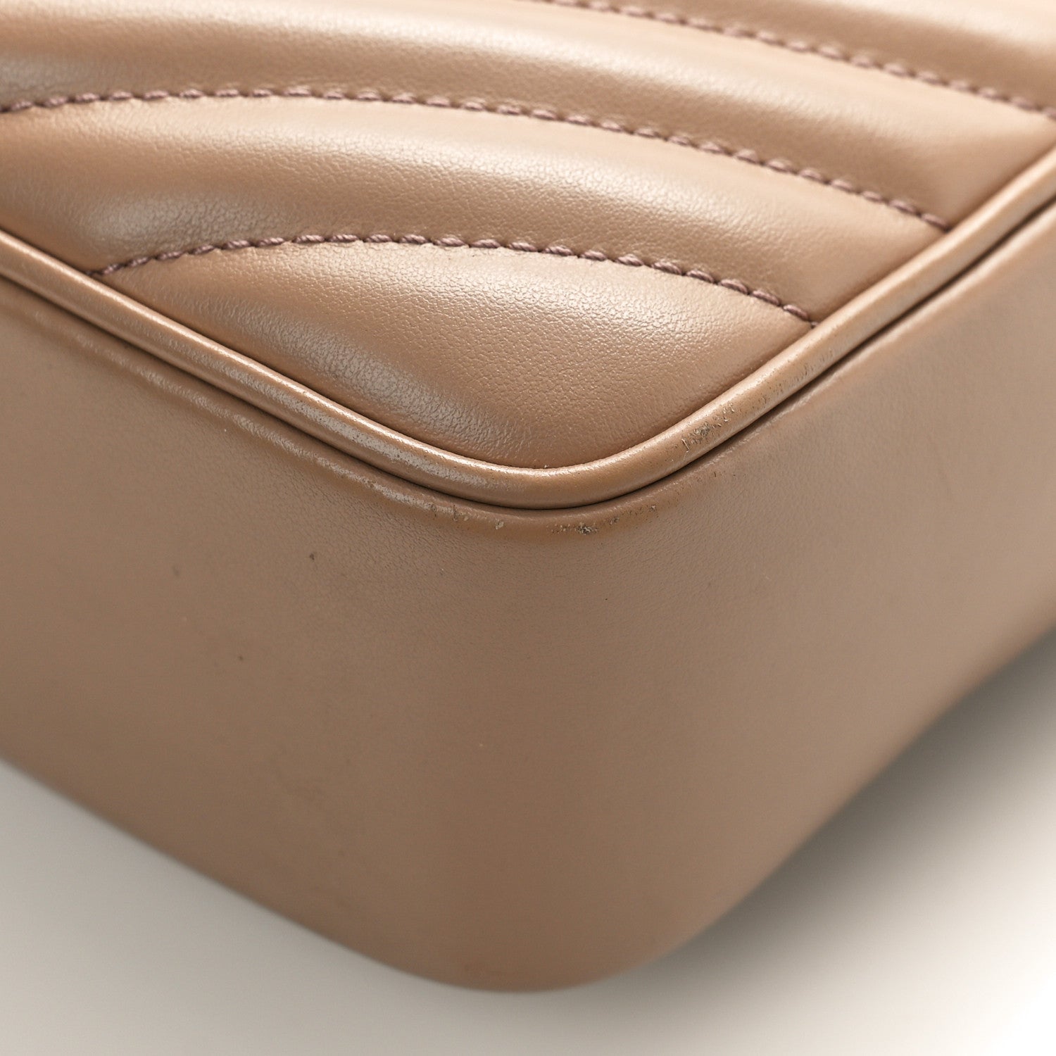 Saint Laurent Calfskin Matelasse Monogram Lou Camera Bag Dark Beige 8 of 8