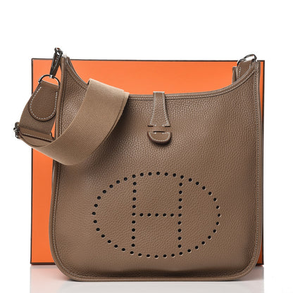Hermes Taurillon Clemence Evelyne III PM Etoupe 9 of 9