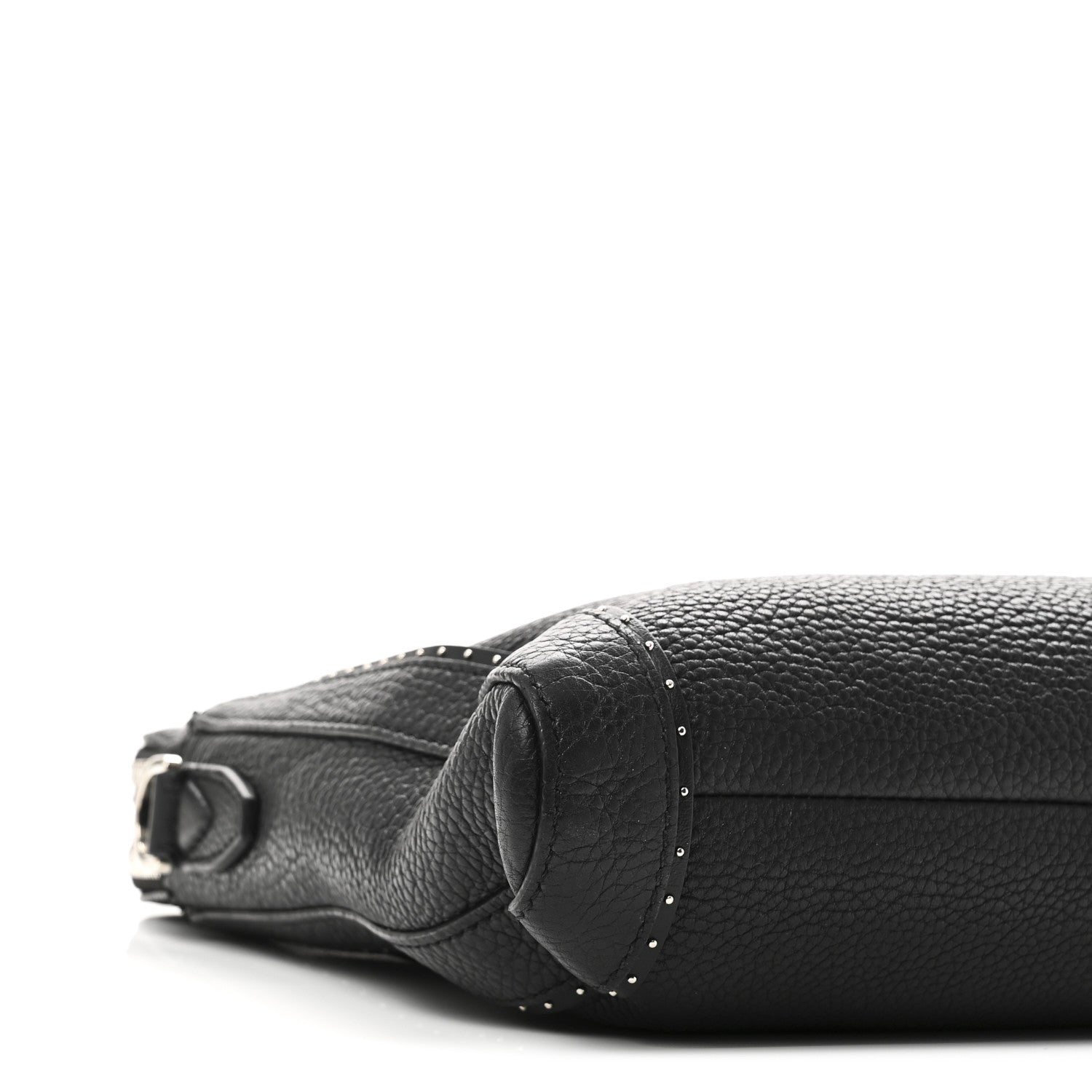 Salvatore Ferragamo Calfskin Studded Firenze Briefcase Black 10 of 18