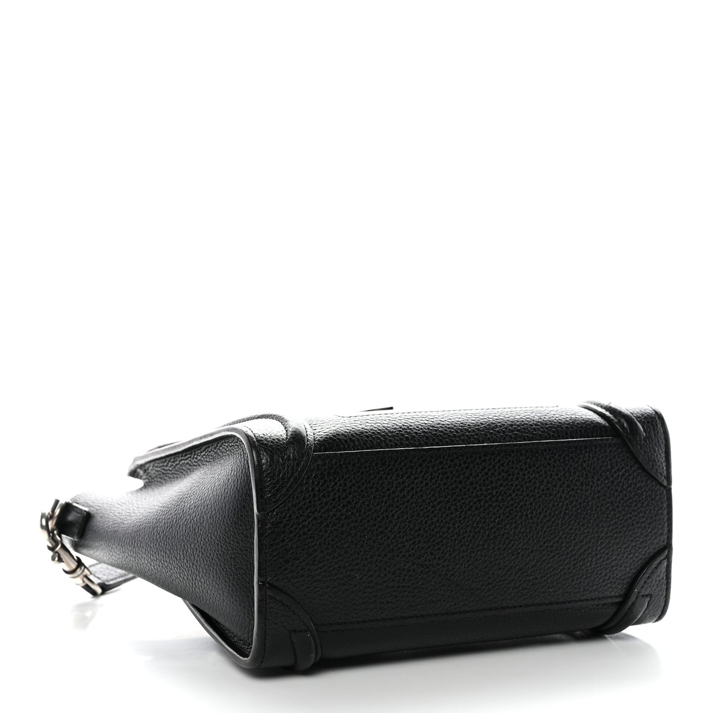 Drummed Calfskin Nano Luggage Black