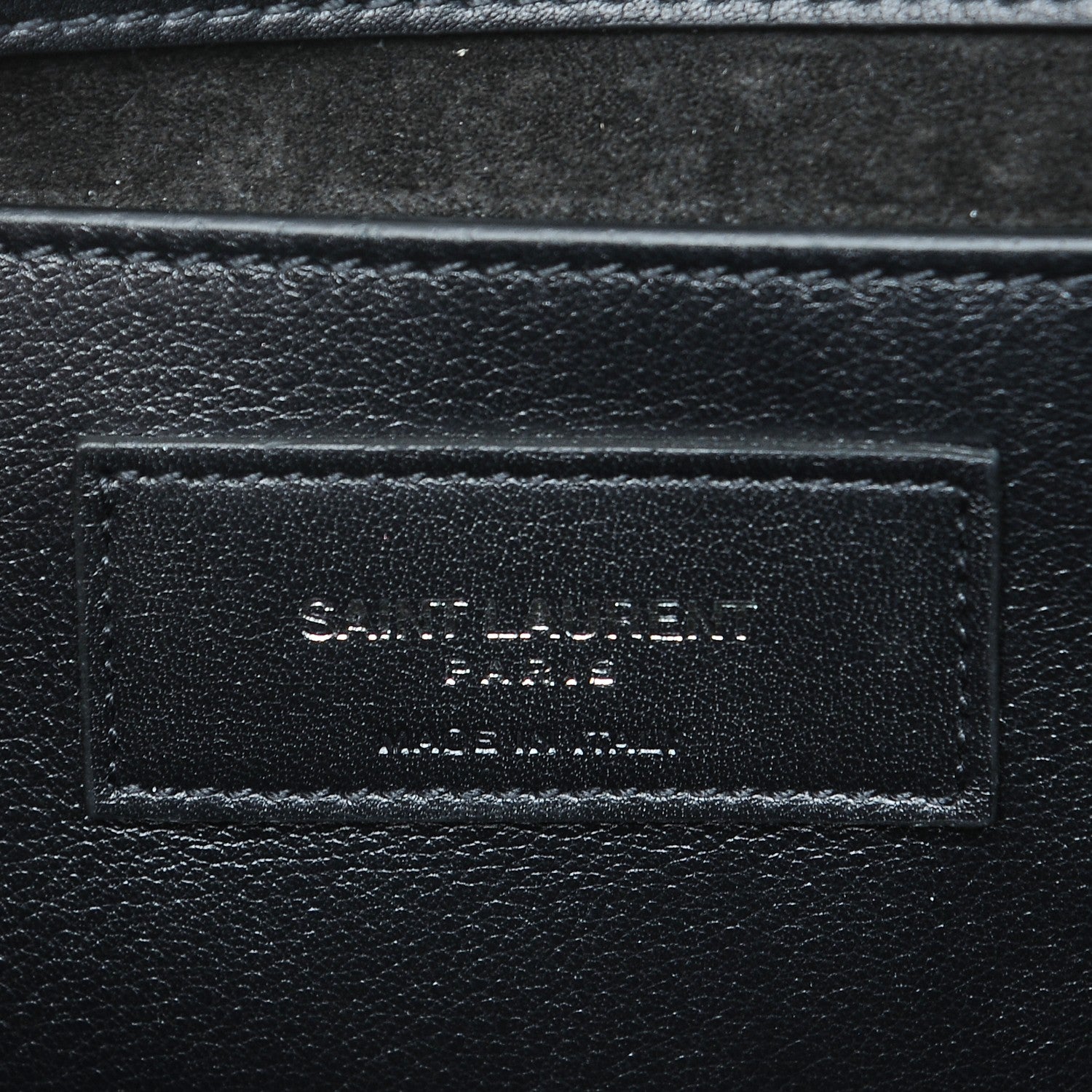Saint Laurent Calfskin Embellished Medium Monogram Kate Satchel Black 6 of 7