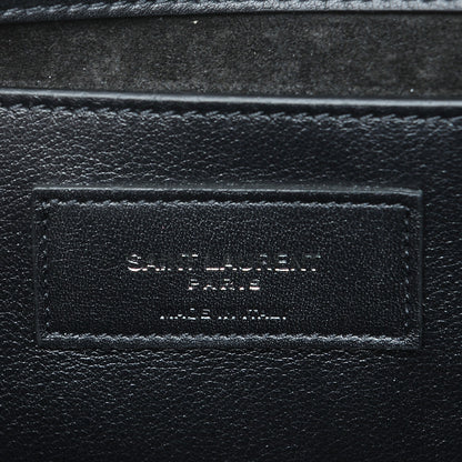 Saint Laurent Calfskin Embellished Medium Monogram Kate Satchel Black 6 of 7