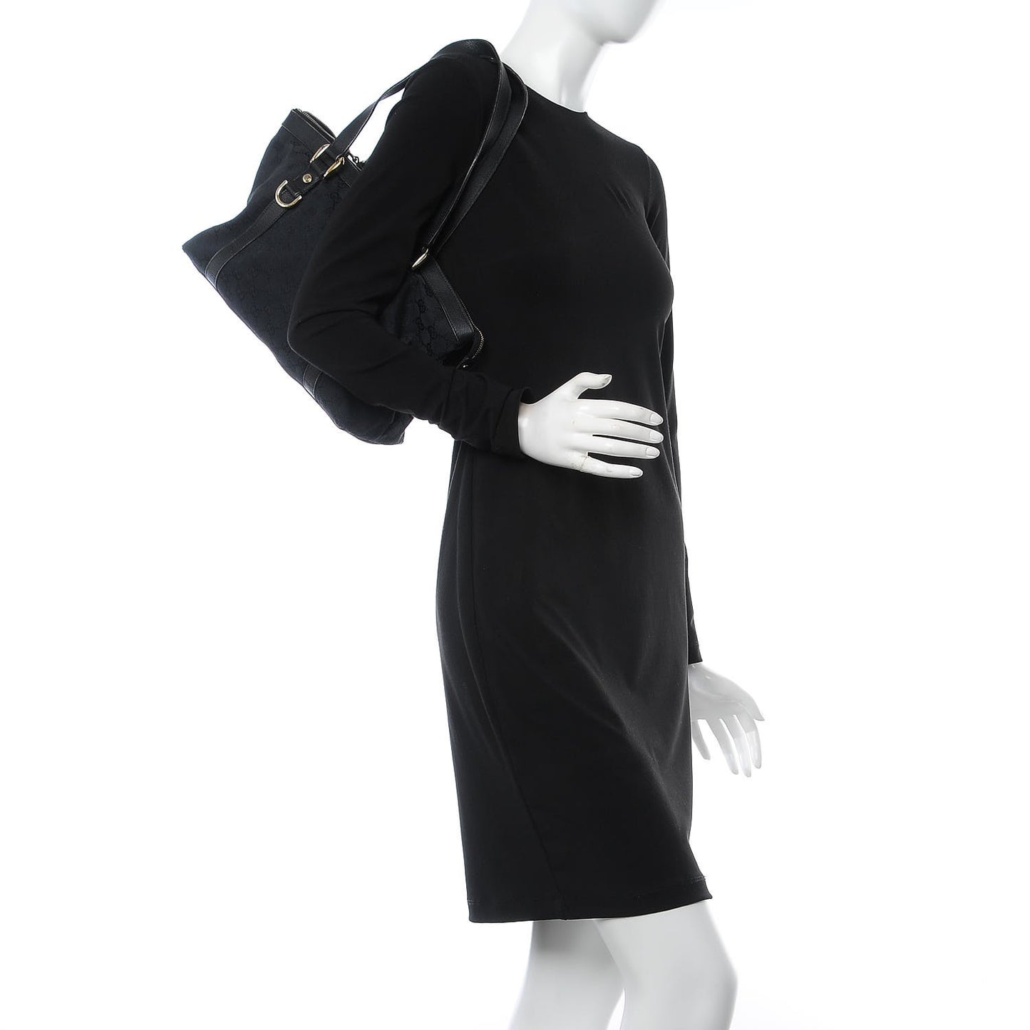 Monogram Abbey Medium Tote Black