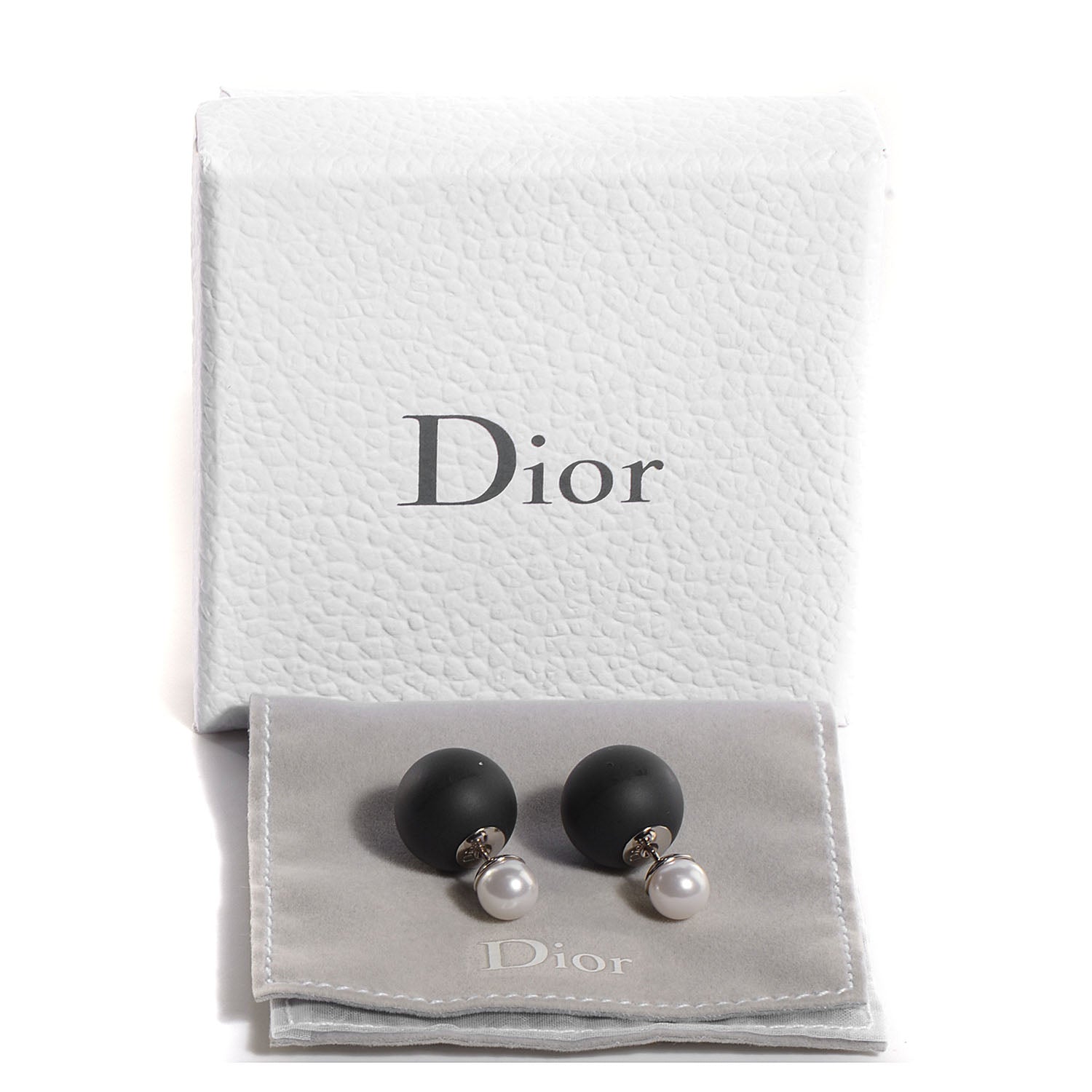 Christian Dior Mise En Dior Tribal Earrings Matte Black Pearl 6 of 6
