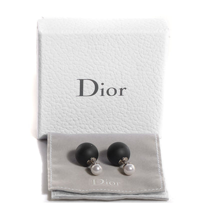 Christian Dior Mise En Dior Tribal Earrings Matte Black Pearl 6 of 6