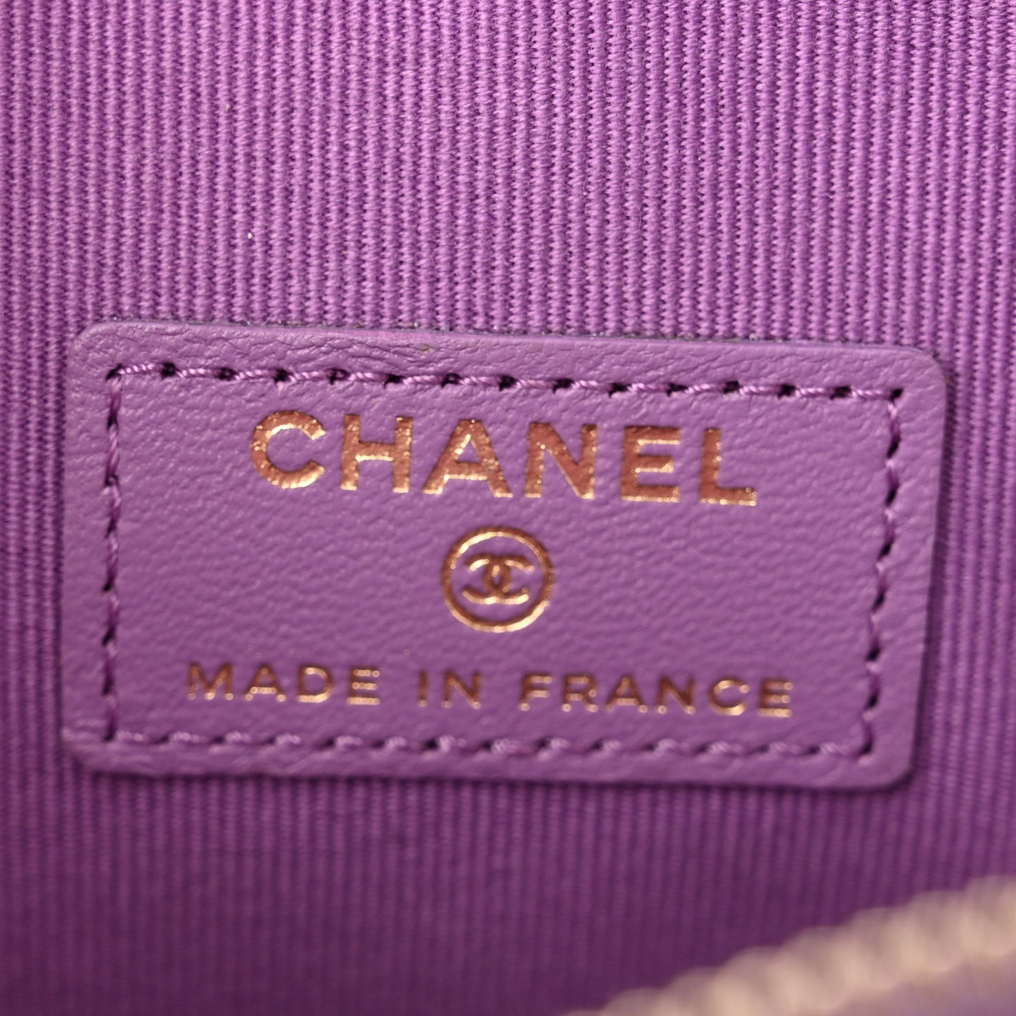 Lambskin Quilted CC In Love Heart Clutch With Chain Purple