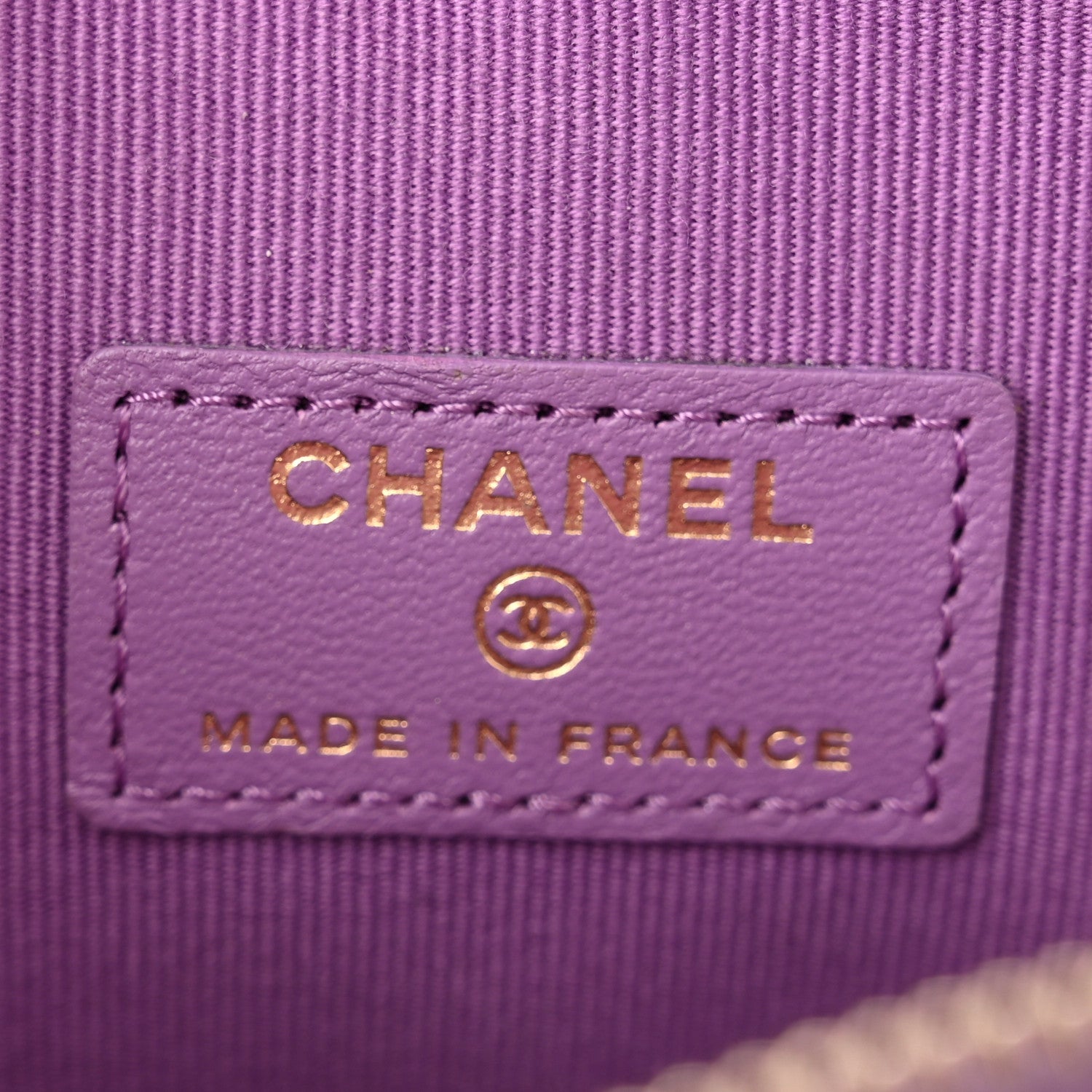 Chanel Lambskin Quilted CC In Love Heart Clutch With Chain Purple 6 of 10