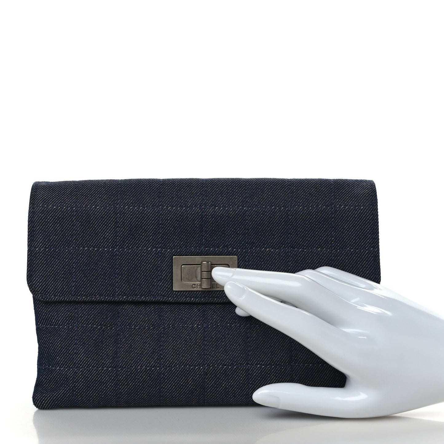 Denim Mademoiselle Clutch Blue