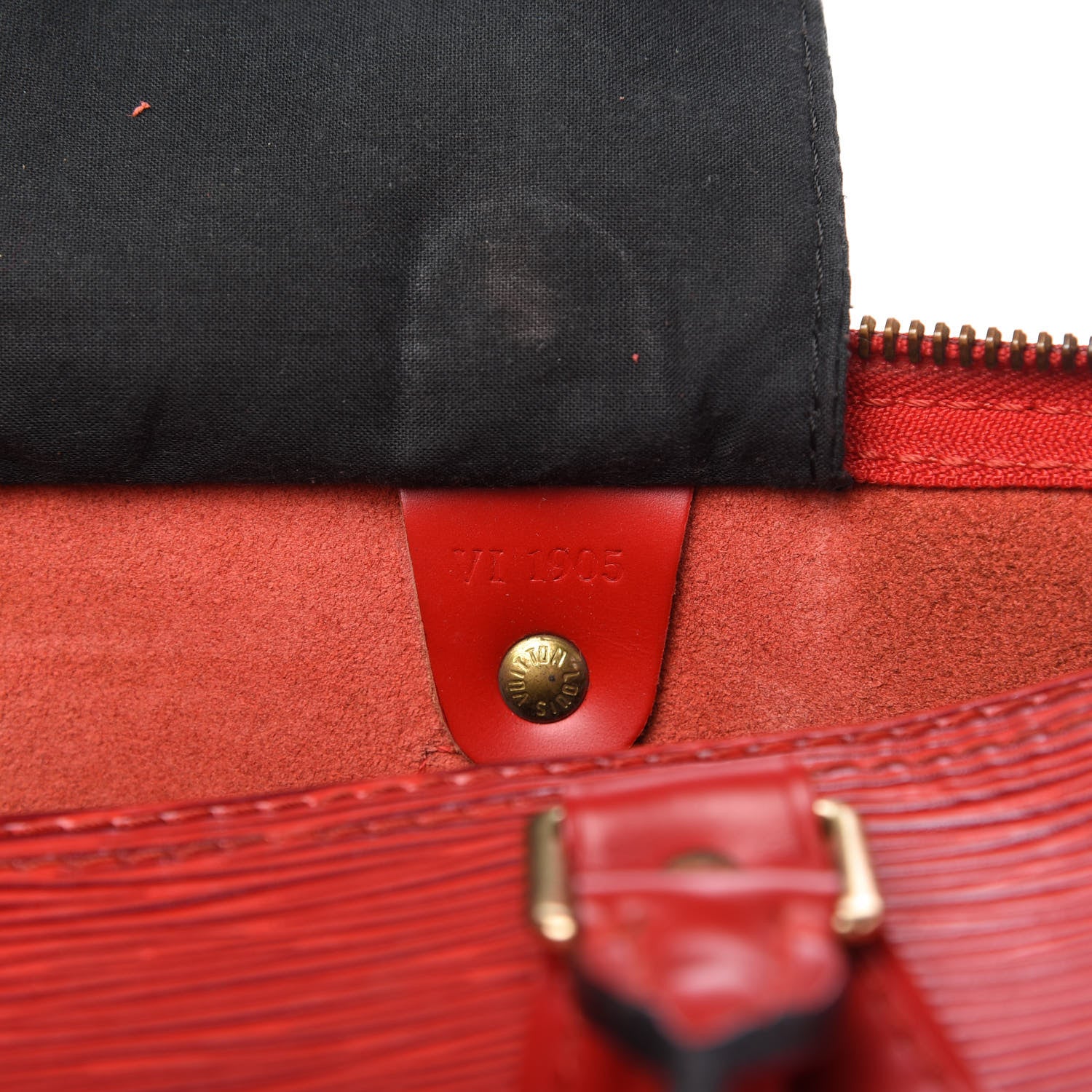 Louis Vuitton Epi Speedy 30 Castillan Red 9 of 13
