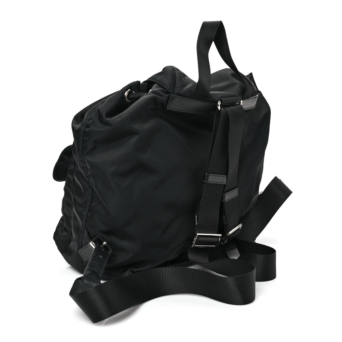 Re-Nylon Saffiano Medium Backpack Black