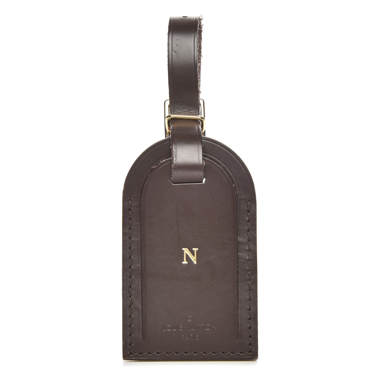 Calfskin Luggage Tag Ebene
