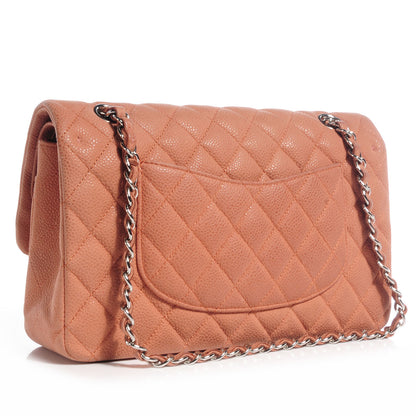 Chanel Iridescent Caviar Medium Double Flap Dark Beige 3 of 9