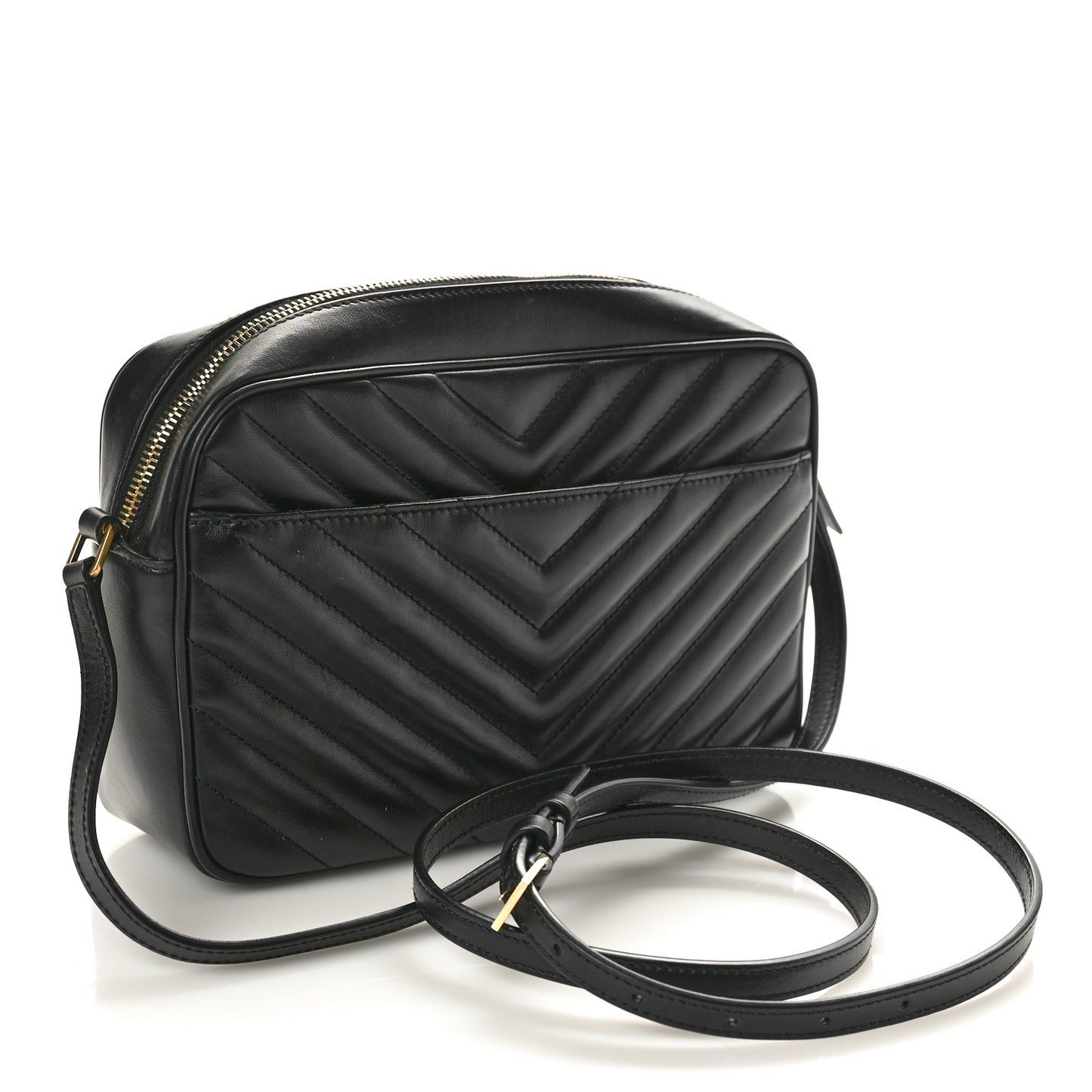 Calfskin Matelasse Monogram Lou Camera Bag Black