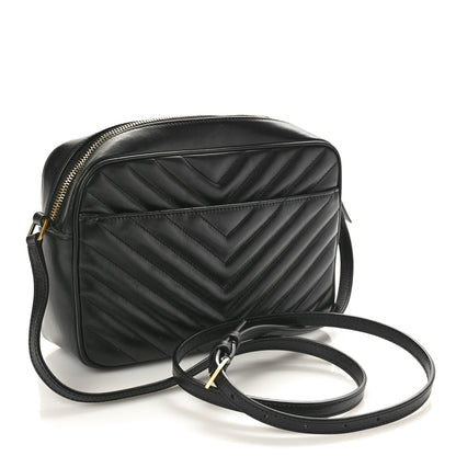 Saint Laurent Calfskin Matelasse Monogram Lou Camera Bag Black 3 of 10