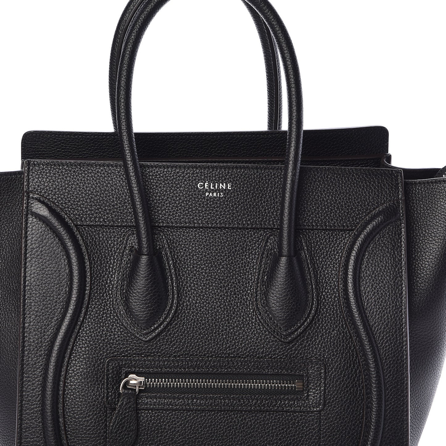Drummed Calfskin Micro Luggage Black