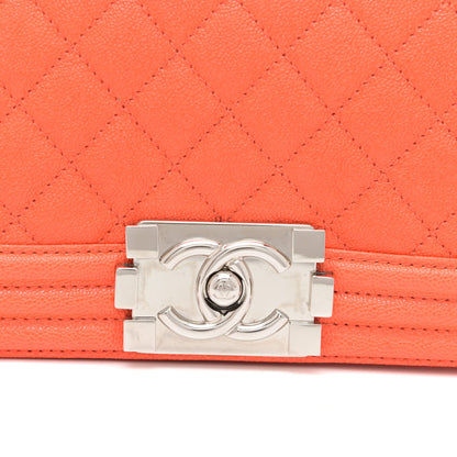 Chanel Caviar Quilted Small Boy Flap Orange 12 of 17