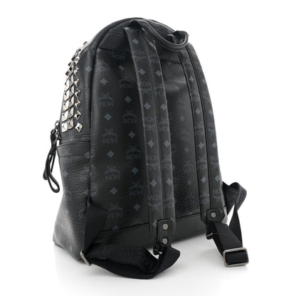 MCM Visetos Studded Medium Backpack Black 3 of 10
