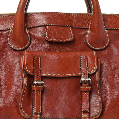 Chloe Calfskin Edith Satchel Ecureil Brown 8 of 10