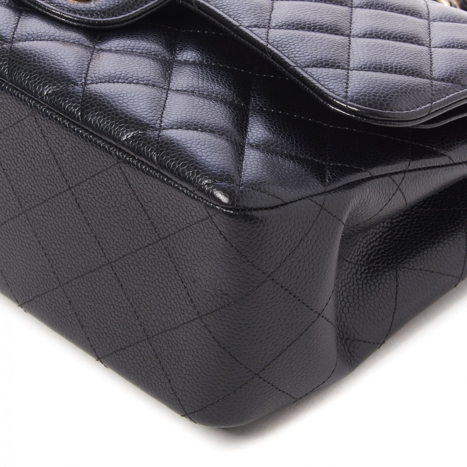 Chanel Caviar Quilted Jumbo Double Flap Black 5 of 10