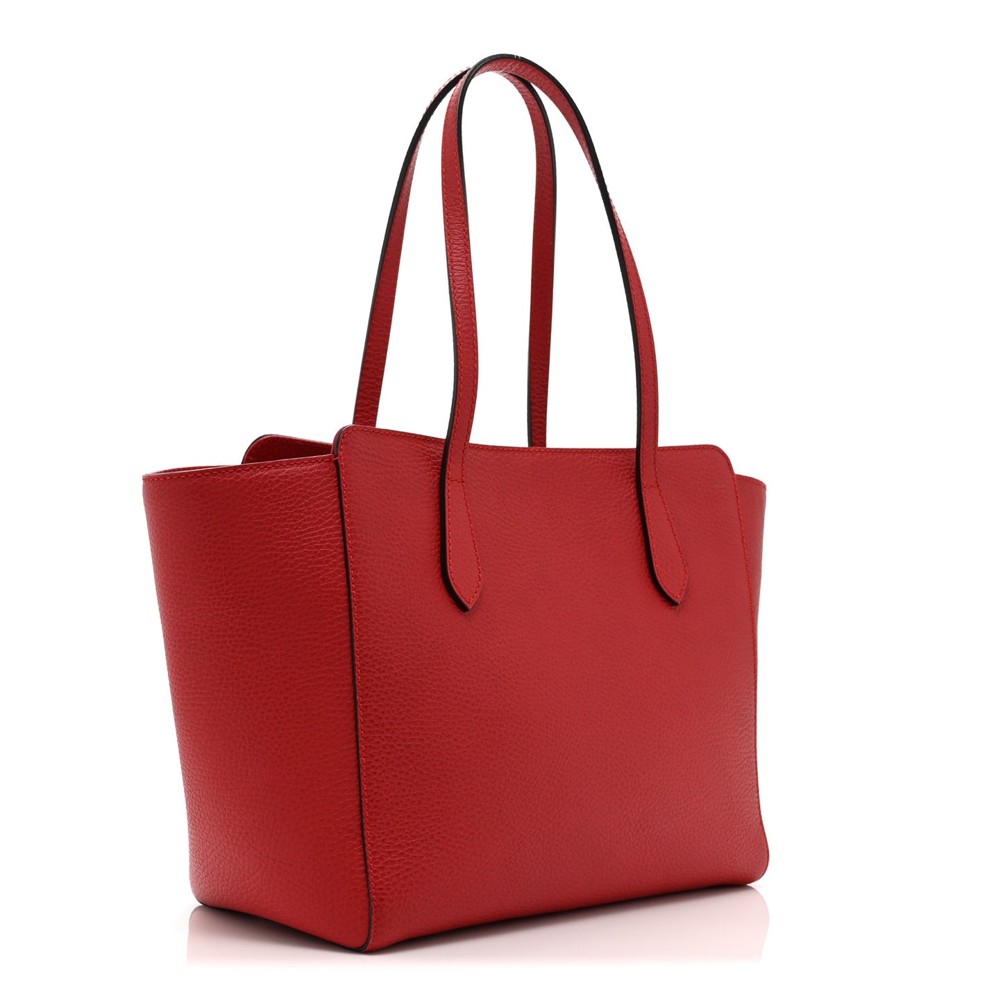 Dollar Calfskin Small Swing Tote Red