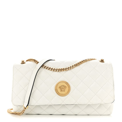 Versace Nappa Quilted Medusa Medium Chain Crossbody White 1 of 14