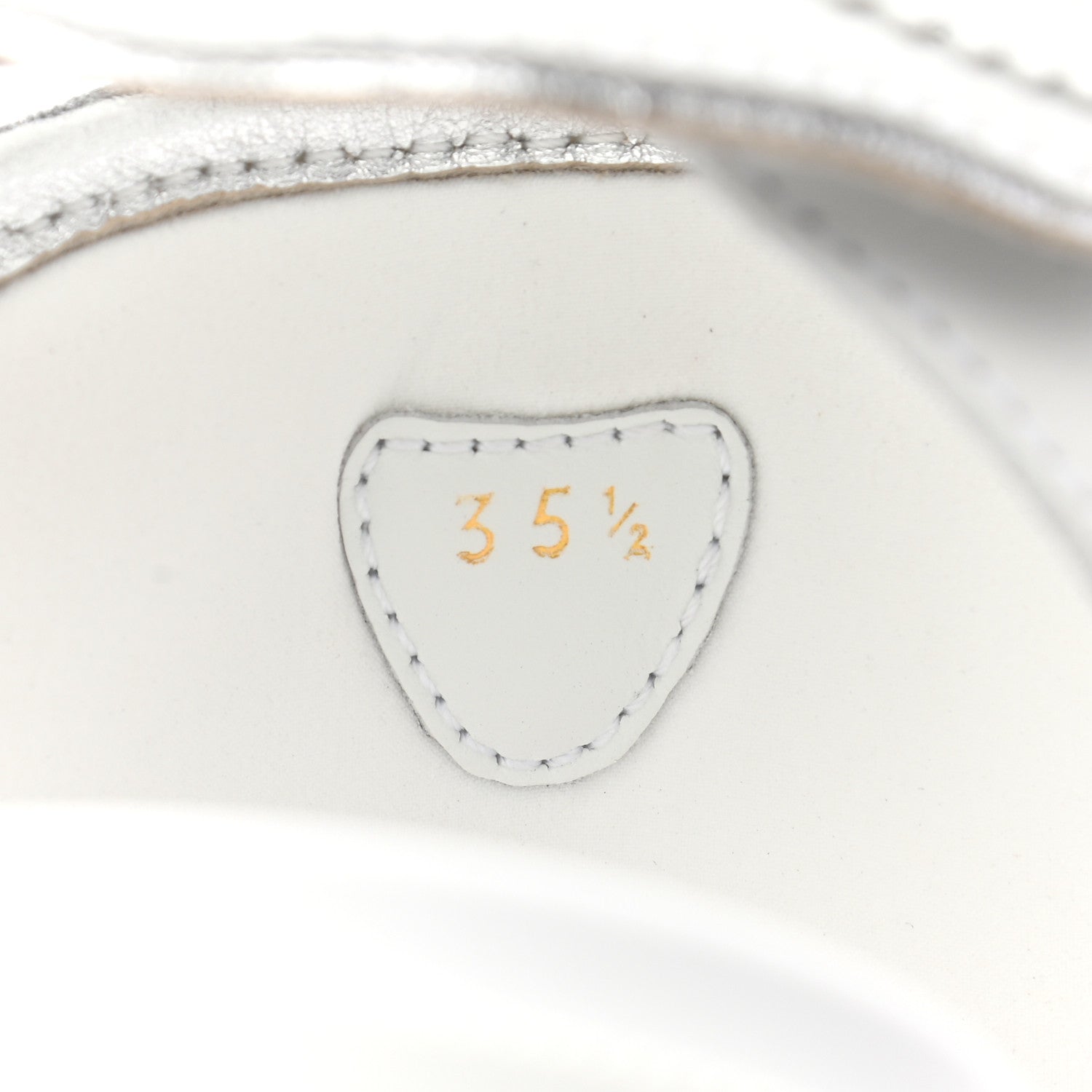 Christian Louboutin Calfskin Velcrissimo Flat Sandals 35.5 Blanco Silver 8 of 8