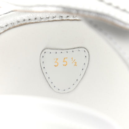 Christian Louboutin Calfskin Velcrissimo Flat Sandals 35.5 Blanco Silver 8 of 8