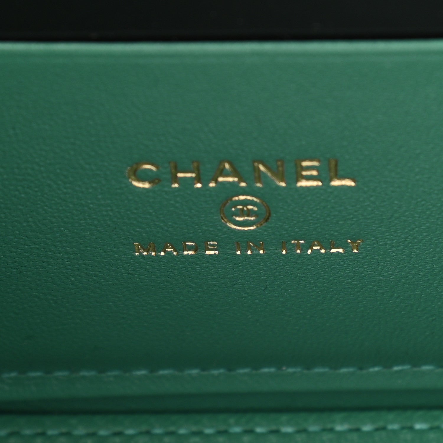 Chanel Lambskin Quilted Small Top Handle Vanity Case With Chain Green 5 of 10
