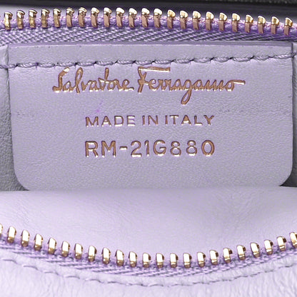 Salvatore Ferragamo Calfskin Sofia Rainbow Top Handle Bag Black 7 of 11