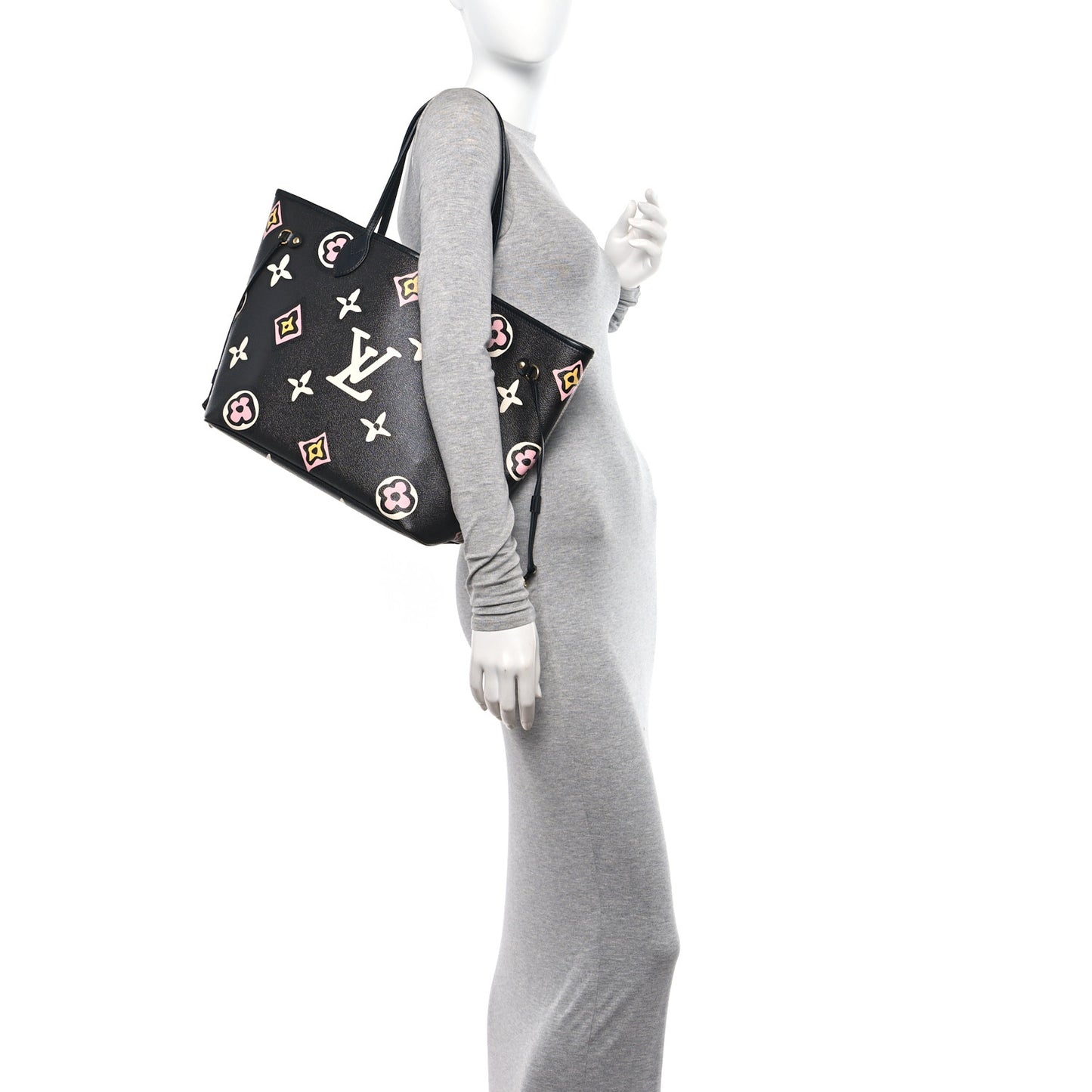 Monogram Giant Wild at Heart Neverfull MM Black