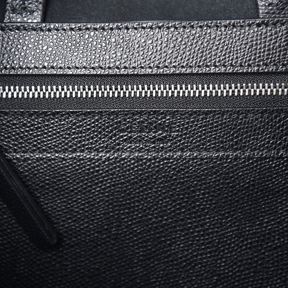 Celine Grained Calfskin Small Vertical Cabas Black 6 of 8
