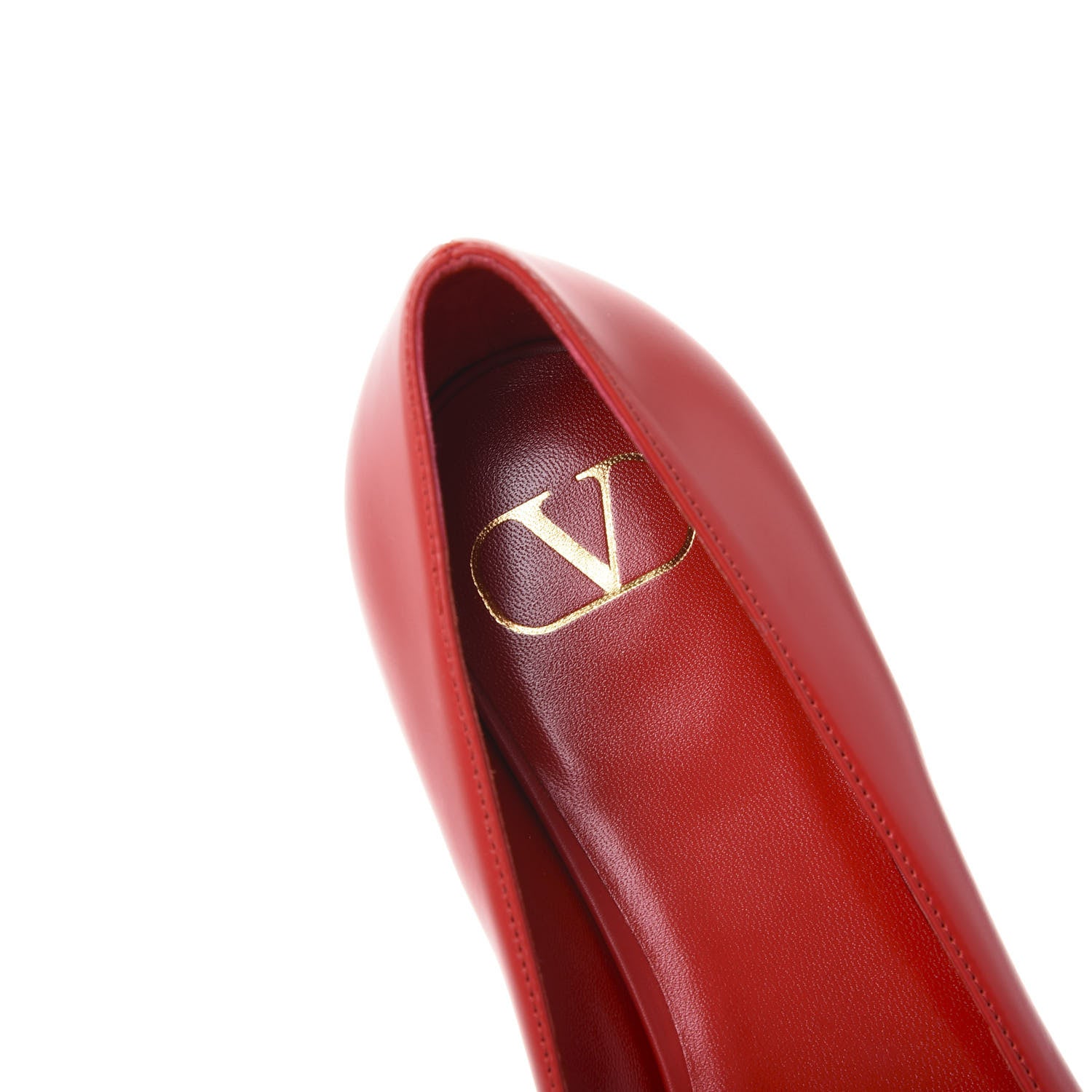 Valentino Garavani Nappa Vlogo Flats 37.5 Rouge Pur 7 of 8
