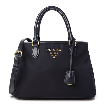 Prada Tessuto Nylon Soft Calf Small Tote Black 1 of 9