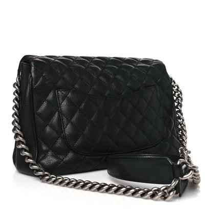Chanel Caviar Quilted Medium Rock In Rome Single Flap Black 3 of 9
