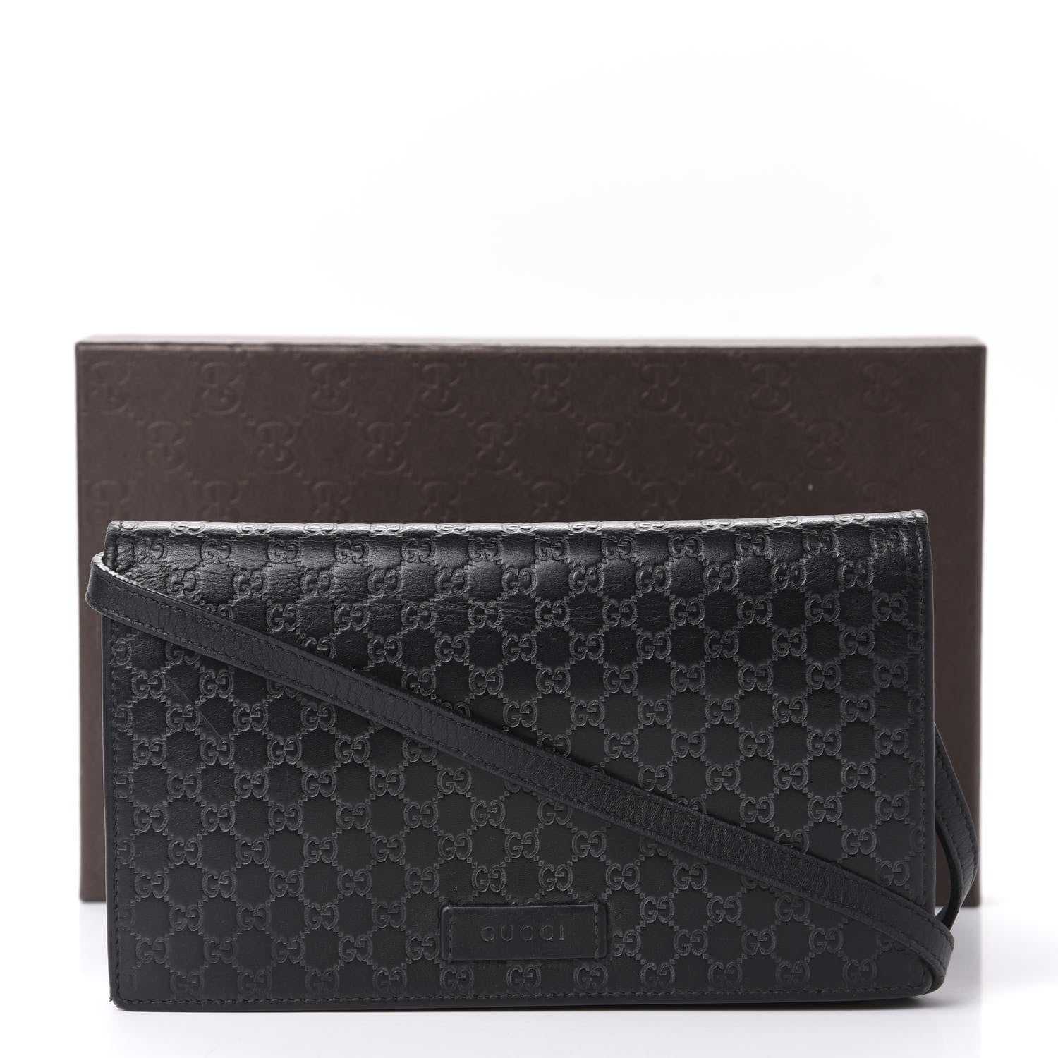 Gucci Microguccissima Crossbody Wallet Black 15 of 15