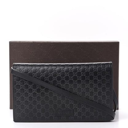 Gucci Microguccissima Crossbody Wallet Black 15 of 15