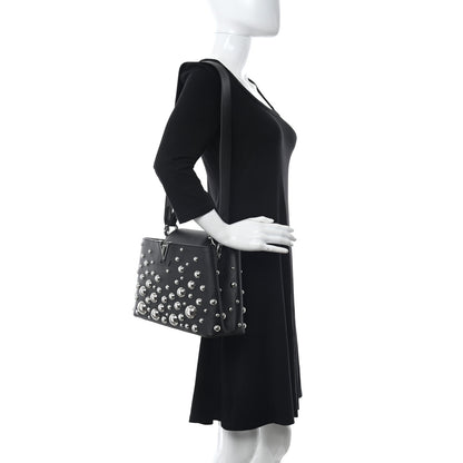 Louis Vuitton LV X YK Taurillon Brass Metal Dots Capucine MM Black 2 of 9