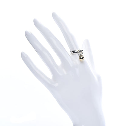 Tiffany Sterling Silver 18K Yellow Gold Fascination Ball Ring 53 6.5 2 of 7