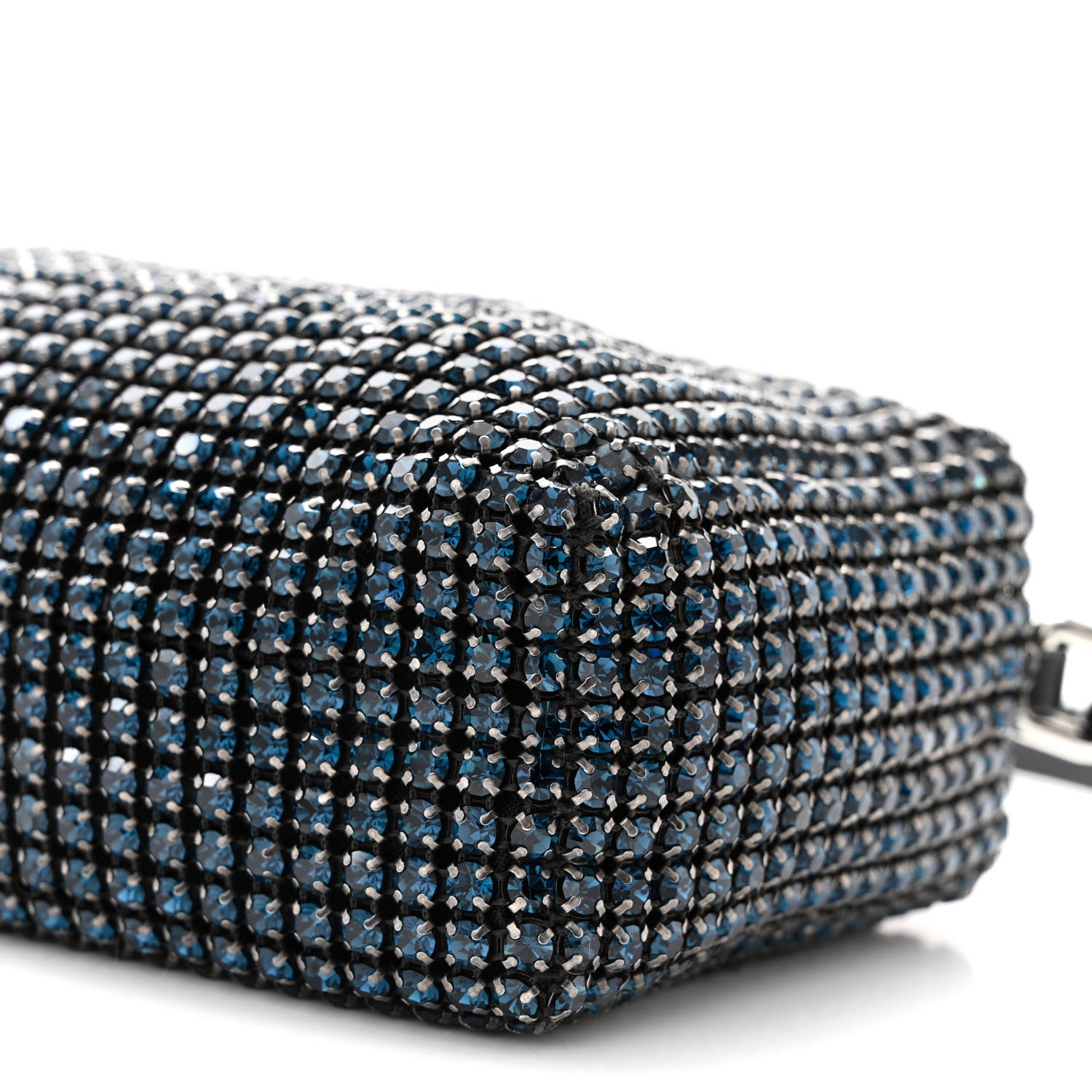 Alexander Wang Mesh Crystal Rhinestone Mini Heiress Pouch Navy 11 of 11