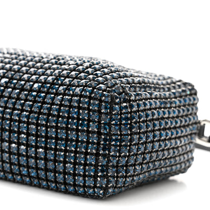 Alexander Wang Mesh Crystal Rhinestone Mini Heiress Pouch Navy 11 of 11