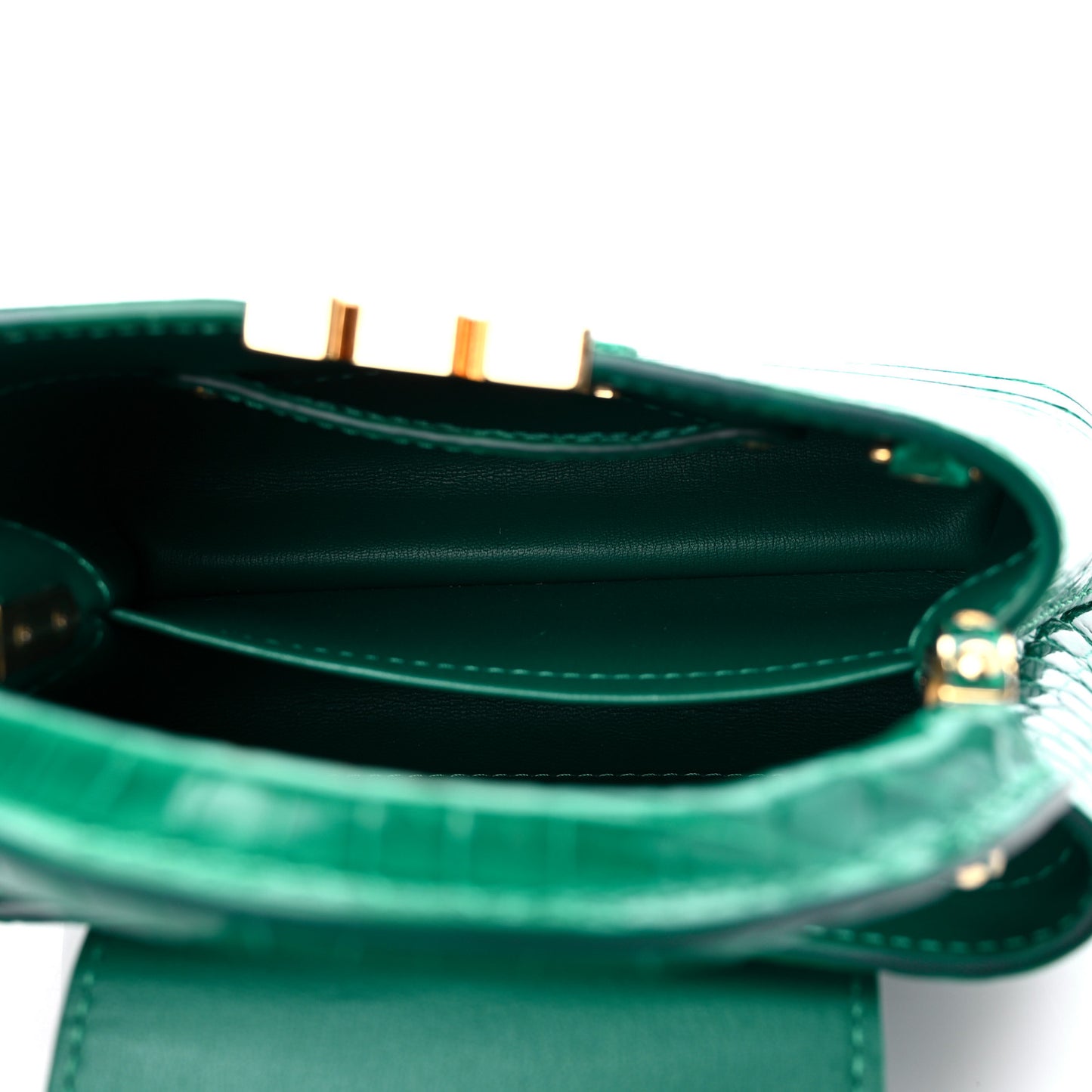 Crocodile Mini Capucines Emeraude