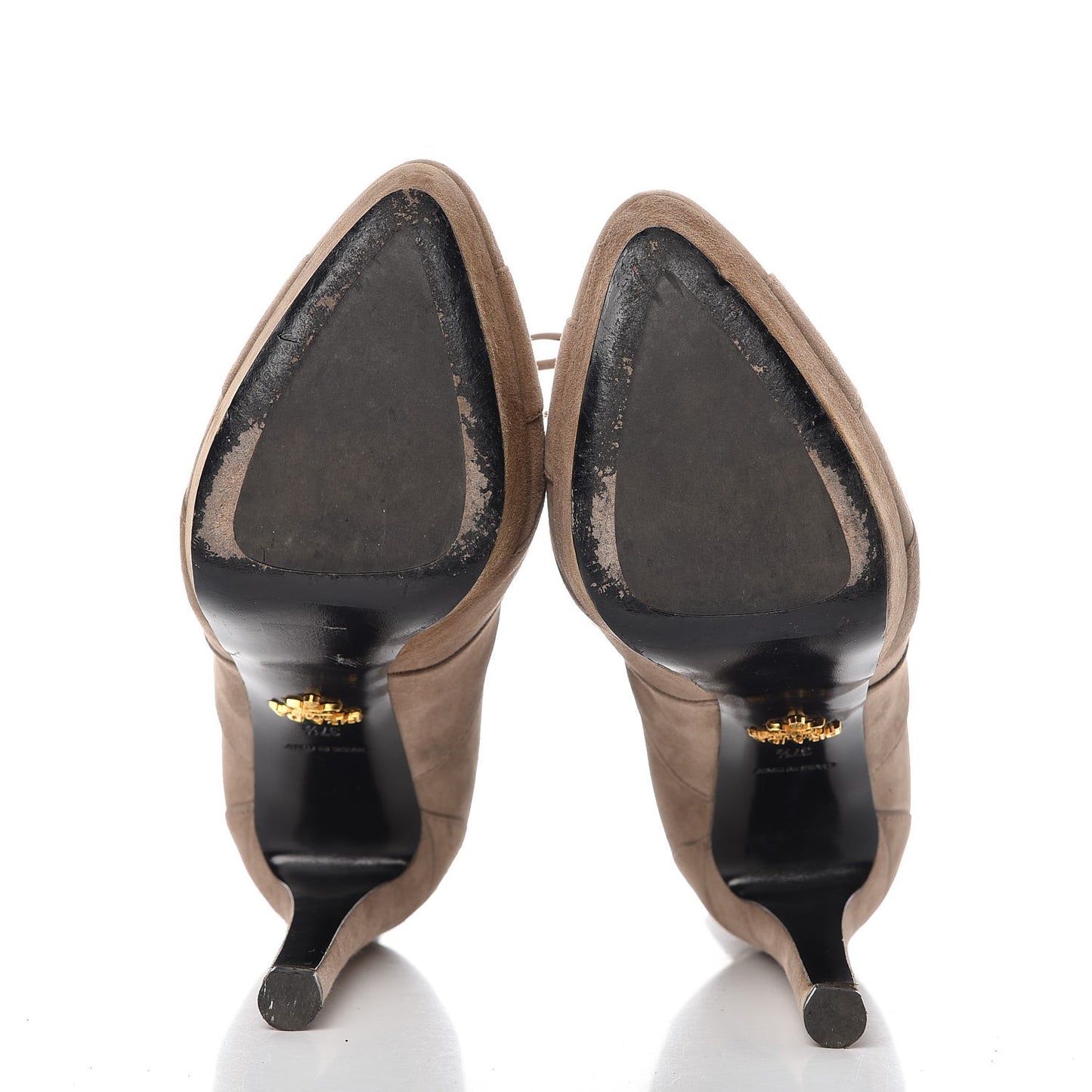 Suede Lace Up Platform Ankle Boots 37.5 Taupe