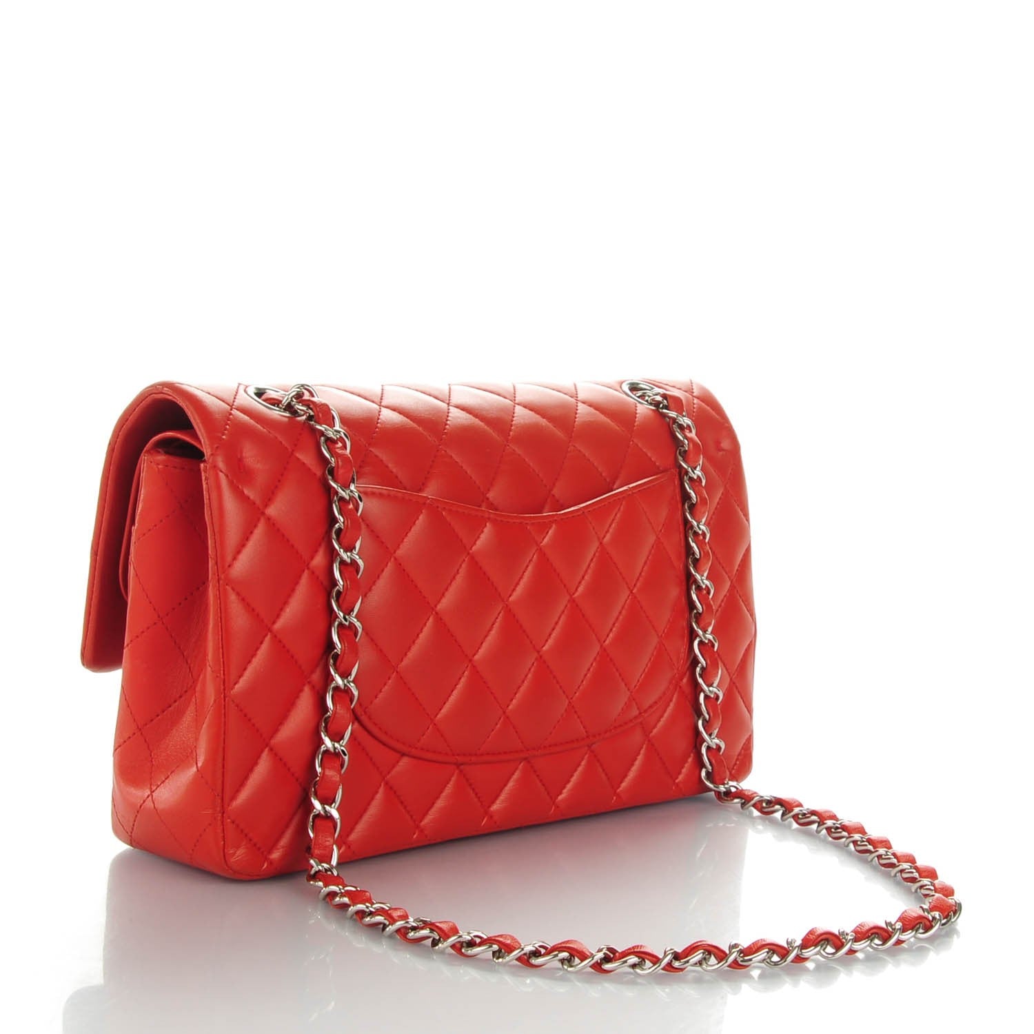 Chanel Lambskin Quilted Medium Double Flap Red 3 of 8
