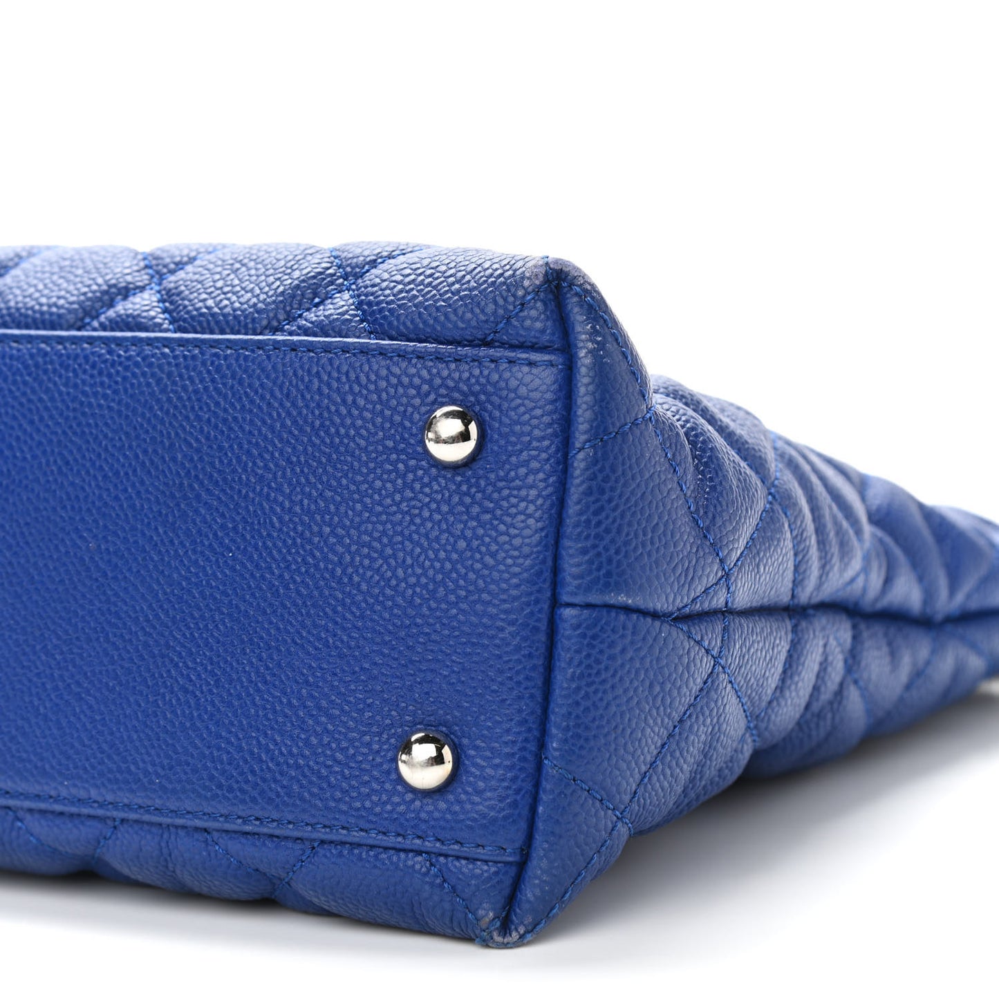 Caviar Quilted Easy Zip Tote Cobalt Blue