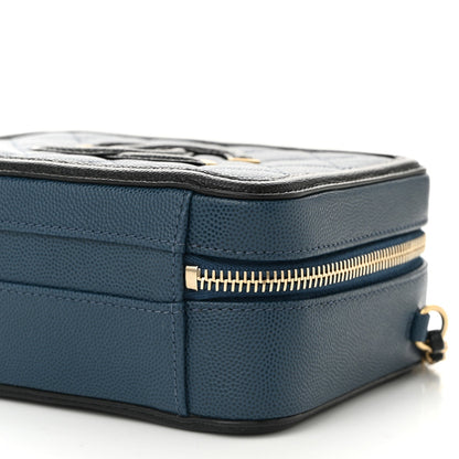 Chanel Caviar Quilted Small CC Filigree Vanity Case Navy Black 10 of 10