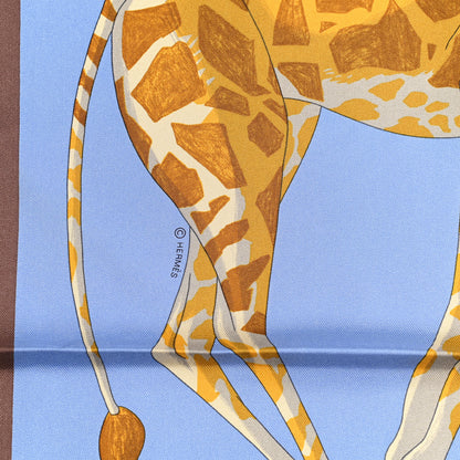 Hermes Silk Story Scarf 90 Bleu Lavande Vert 4 of 5