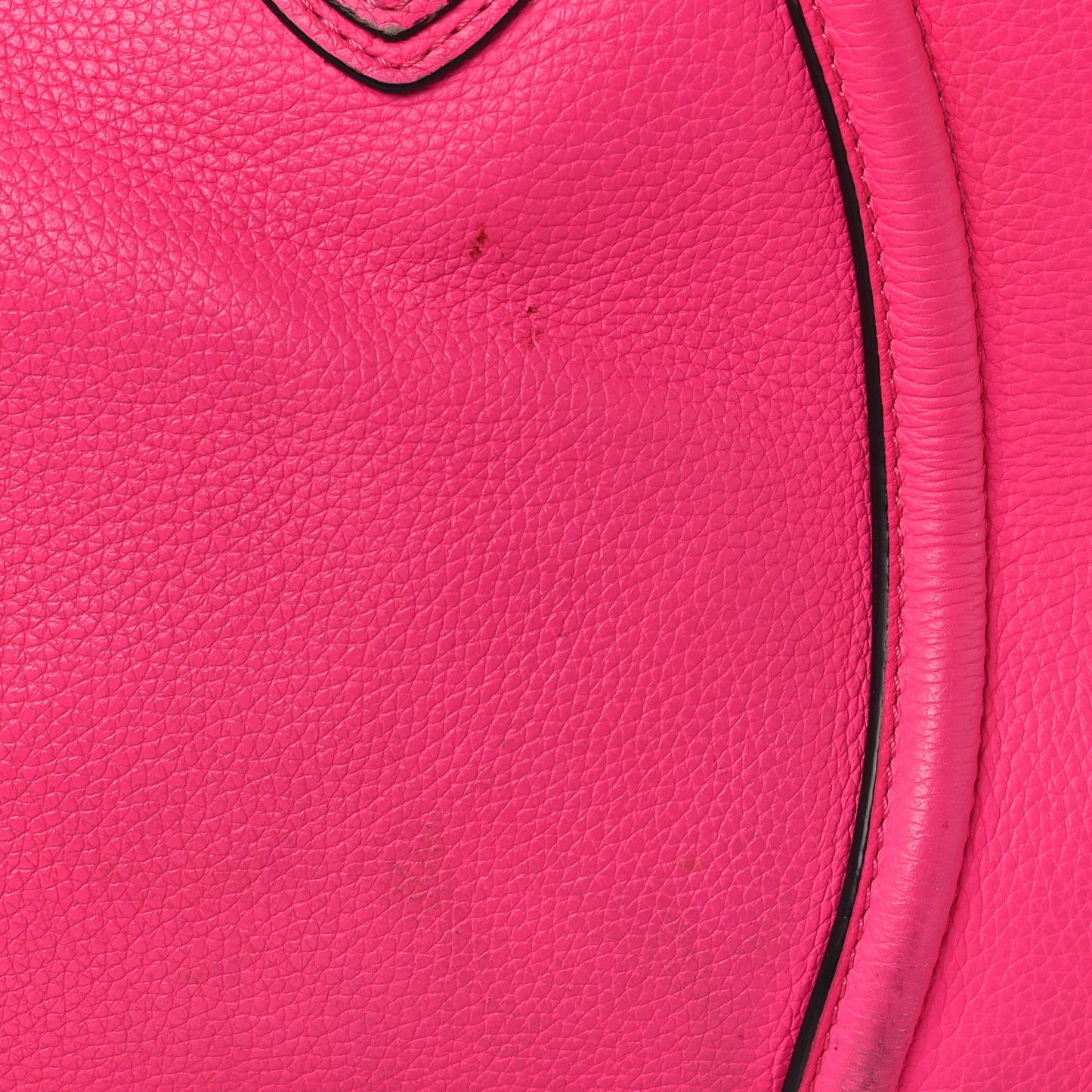 Drummed Calfskin Mini Luggage Fluo Pink